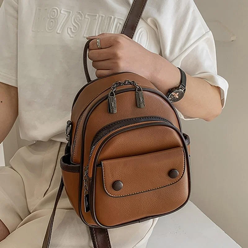 Different designs of leather backpacks
